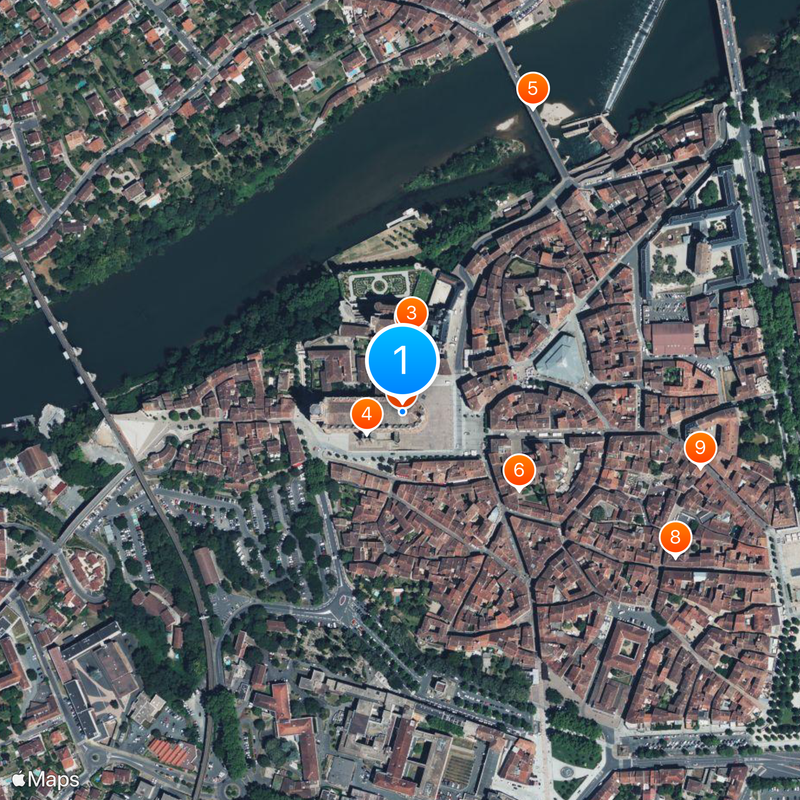 Kathedrale von Albi Karte