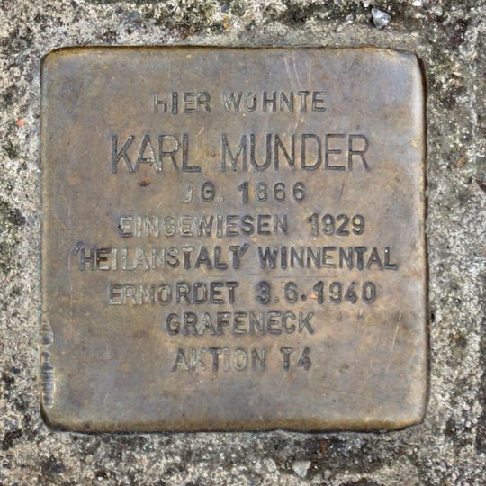 Stolperstein em memória de Karl Munder