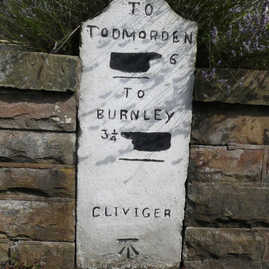 Milestone, Red Lees Road; Southward Bottom