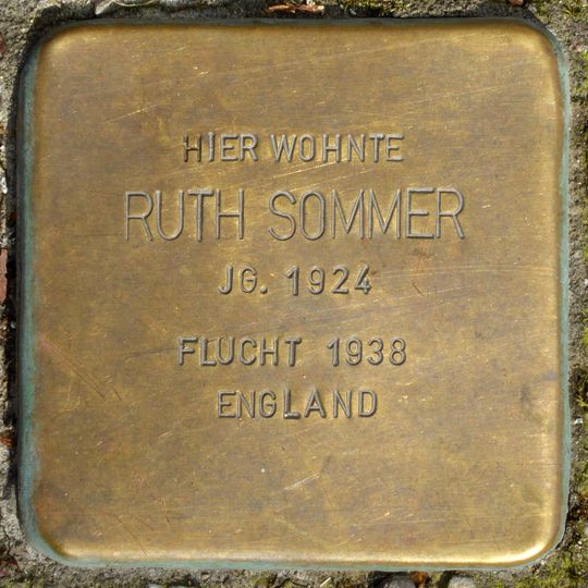 Stolperstein em memória de Ruth Sommer