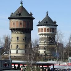 Twin Water Towers on Mazā Matīsa iela