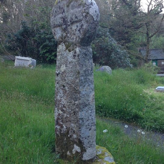 Medieval wayside cross in Altarnun churchyard