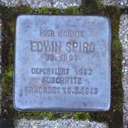 Stolperstein à la mémoire d’Edwin Spiro