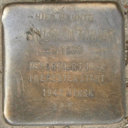 Stolperstein dedicated to Julchen Tobias