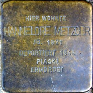 Stolperstein em memória de Hannelore Metzger