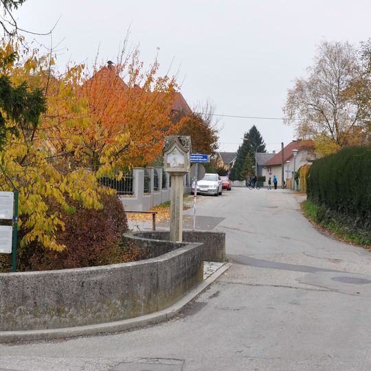 Bleicherbachbrücke mit Bildstock und Stiegenanlage