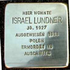 Stolperstein dedicated to Israel Lundner