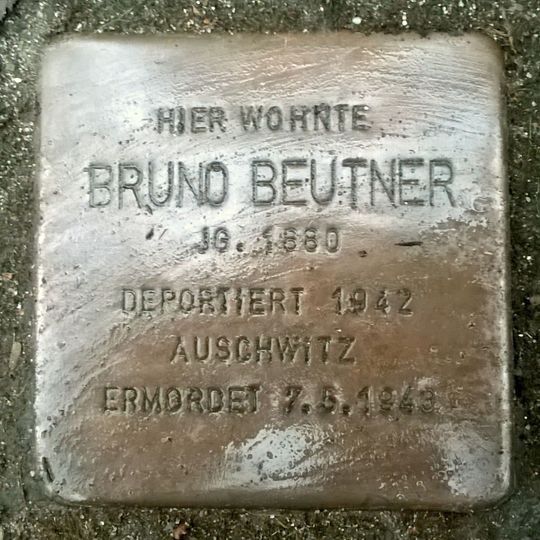 Stolperstein à la mémoire de Bruno Beutner