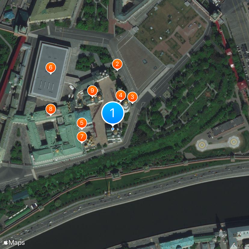 Cathédrale de l'Archange-Saint-Michel de Moscou Carte