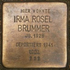Stolperstein à la mémoire d’Irma Rosel Brummer