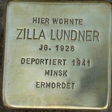 Stolperstein dedicated to Zilla Lundner