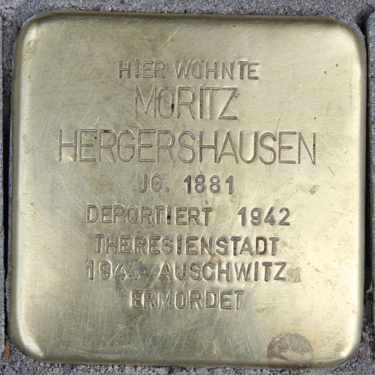 Stolperstein en memoria de Moritz Hergershausen