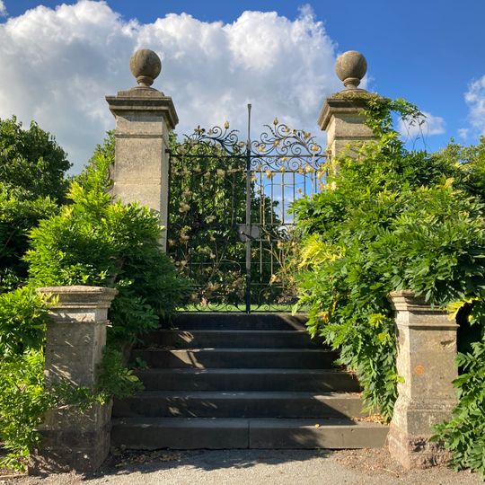 Gates, Piers, Steps and Balustrade Wall bounding north side of Dutch Garden at St Fagans Castle