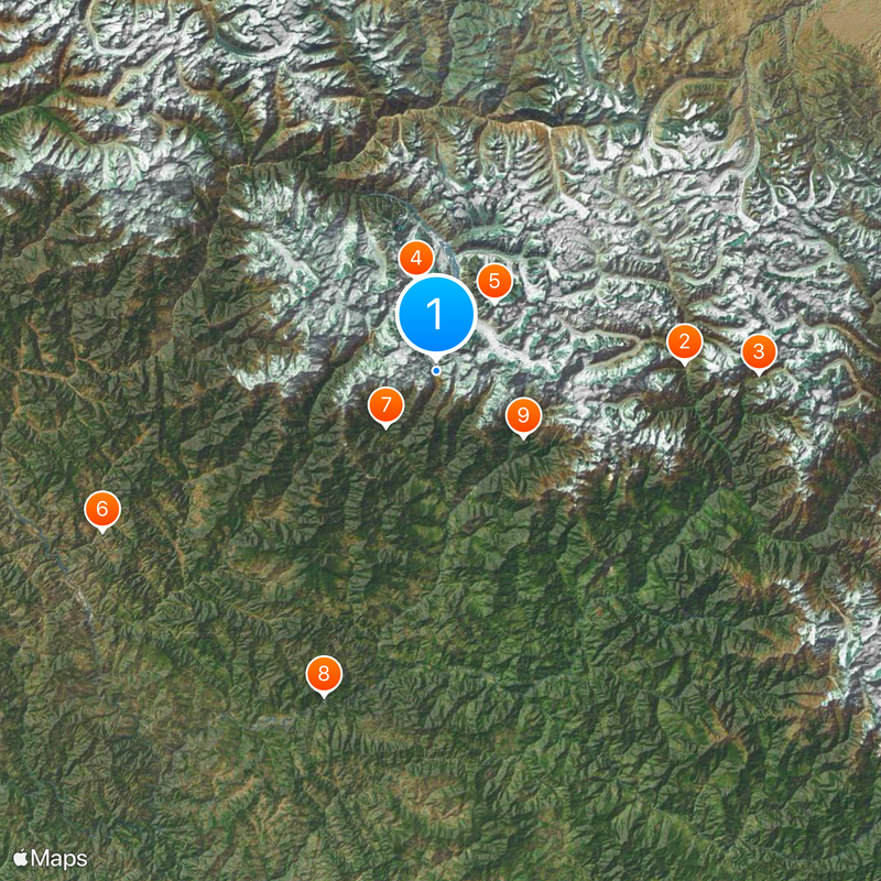 Kedarnath Temple Kaart