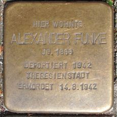 Stolperstein dedicated to Alexander Funke
