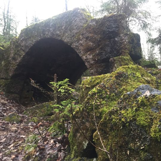Каменный фундамент, часть цокольного этажа усадебного дома