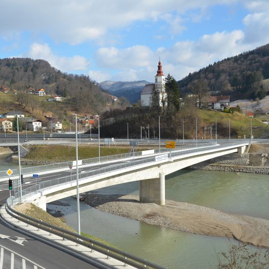 Most čez reko Savinjo v Marija Gradcu pri Laškem