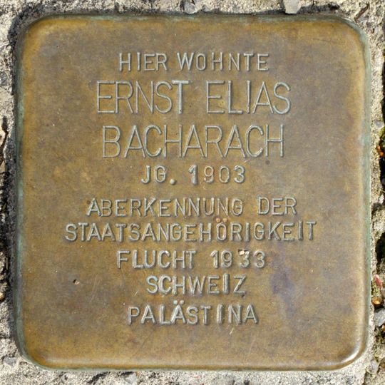 Stolperstein dedicated to Ernst Elias Bacharach