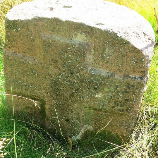 Křížový kámen v lese u osady Želechy