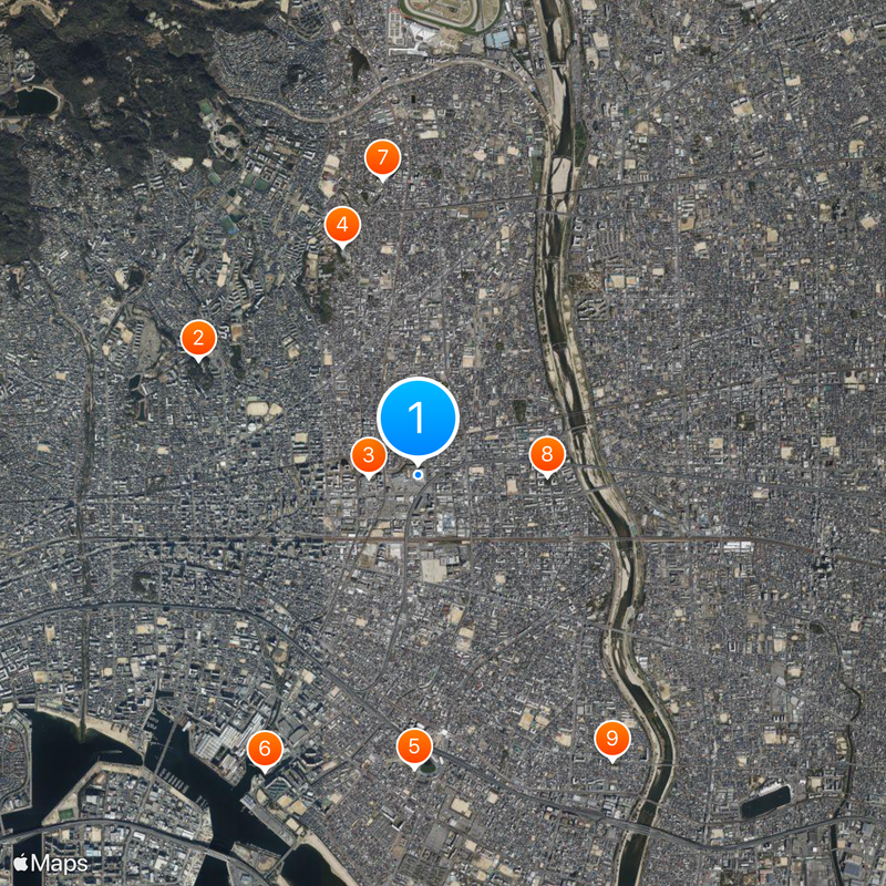 Hankyu Nishinomiya Stadium Mapa