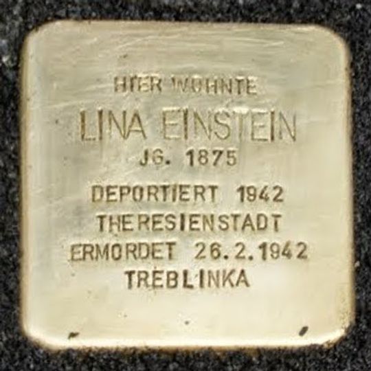 Stolperstein en memoria de Lina Einstein