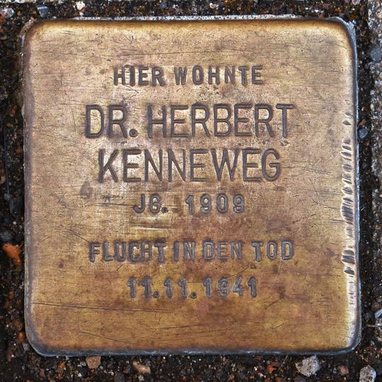 Stolperstein dedicated to Herbert Kenneweg