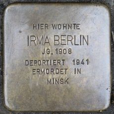 Stolperstein dedicated to Irma Berlin