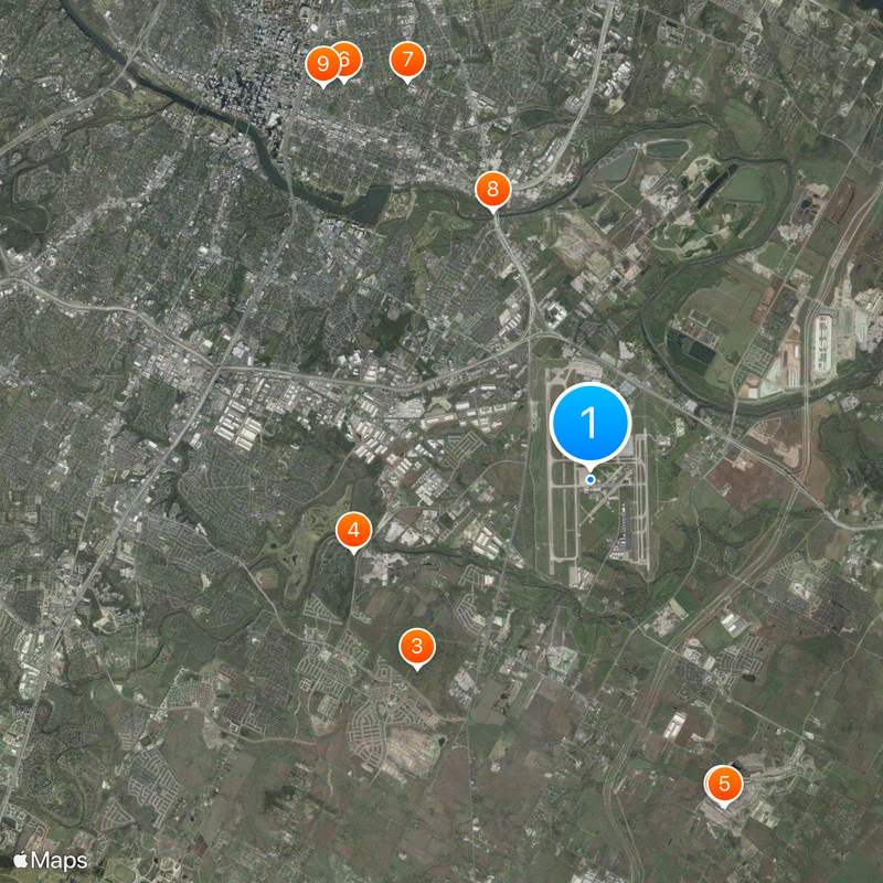 Bergstrom Air Force Base Map