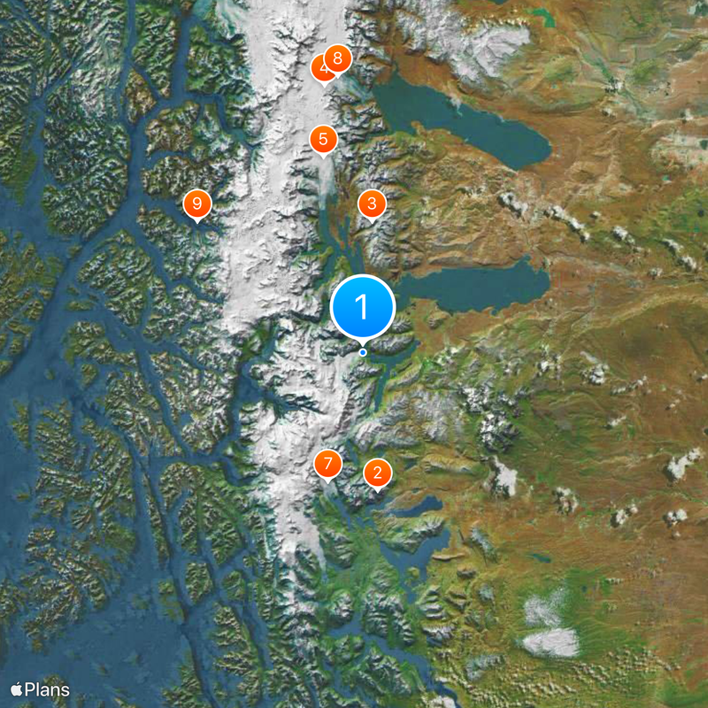 Perito Moreno Glacier Map