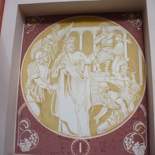 Kaplička I. zastavení křížové cesty u kostela v Mařenicích