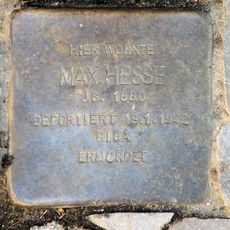 Stolperstein dedicated to Max Hesse