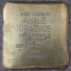 Stolperstein dedicated to Amalie de Lemos