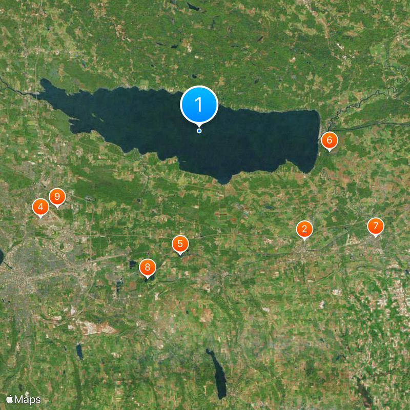 Oneida Lake Map