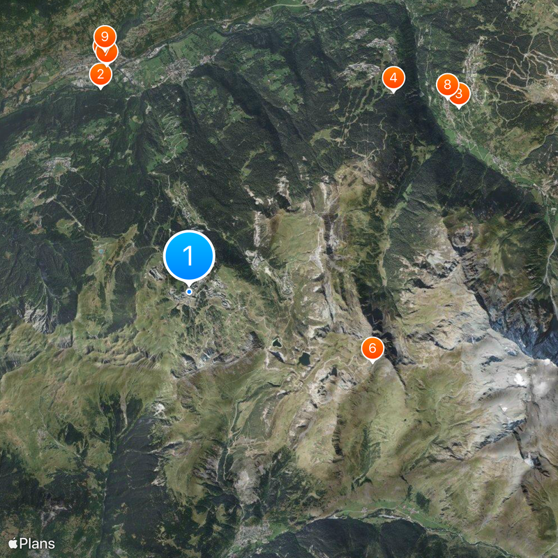 La Plagne Mapa