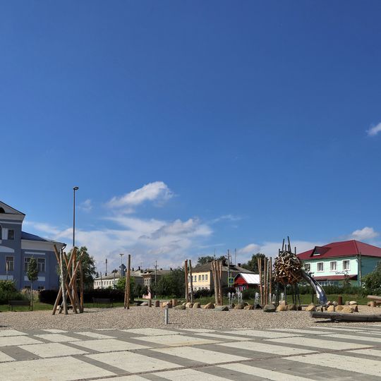 Место массовой расправы полиции и жандармерии на торговой площади в Гавриловом Посаде с крестьянами и рабочими