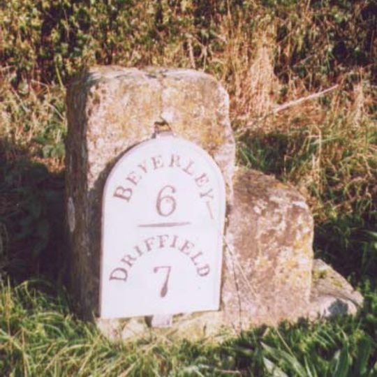 Milestone, Main Street, S end of Beswick village