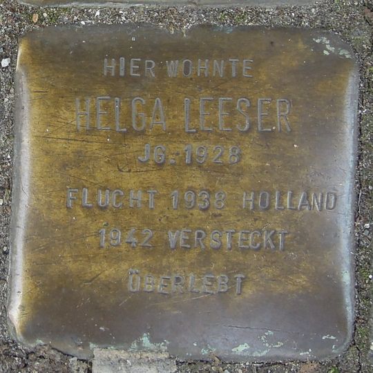 Stolperstein em memória de Helga Leeser