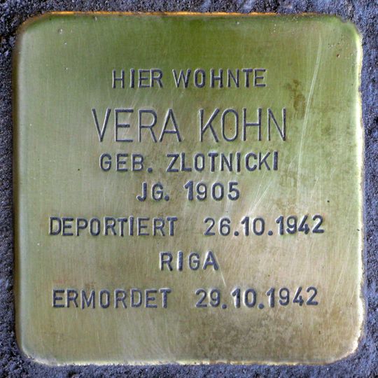Stolperstein em memória de Vera Kohn