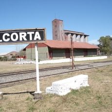 Sector del pueblo de Alcorta y el predio de la Estación del Ferrocarril Alcorta