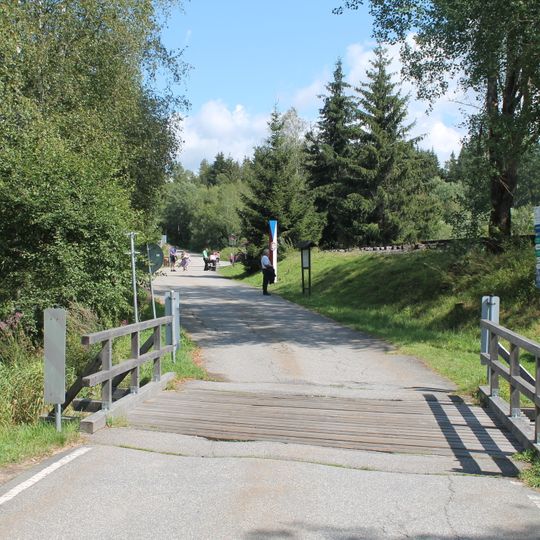 Most Údolské cesty přes Údolský potok v Novém Údolí