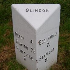 Milepost, between Slindon & Cat's Hill Cross
