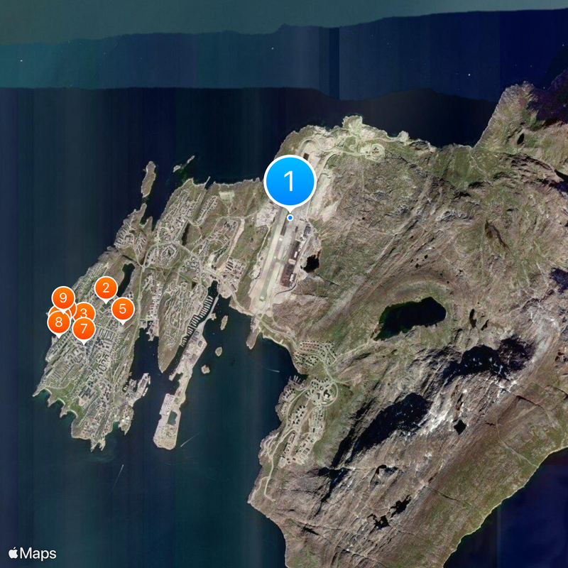 Port lotniczy Nuuk Mapa