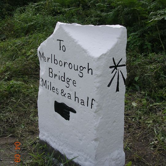 Milestone At Great Bedwyn Turning