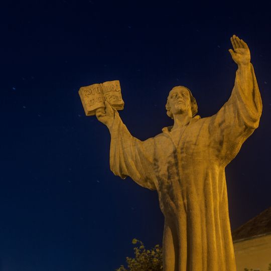 Statue of Jan Hus in Ledeč nad Sázavou