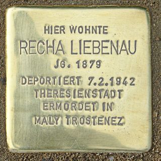 Stolperstein dedicated to Recha Liebenau