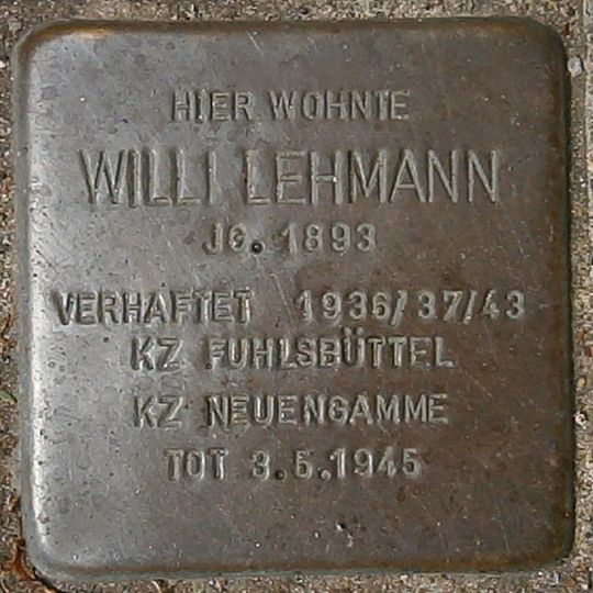 Stolperstein für Willi Lehmann