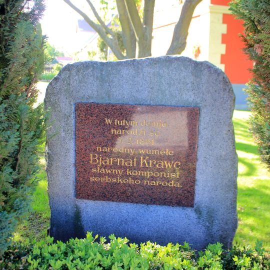 Commemorative plaque for Bjarnat Krawc at Milstrich/Jitro