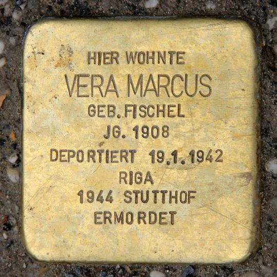 Stolperstein dedicated to Vera Marcus