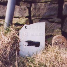 Milestone, on Harehills Lane, approx ½ mile W of Oldfield Lane jct