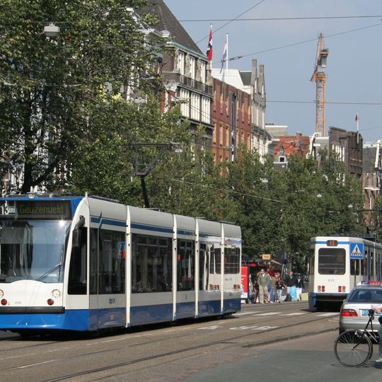 Trams in Amsterdam